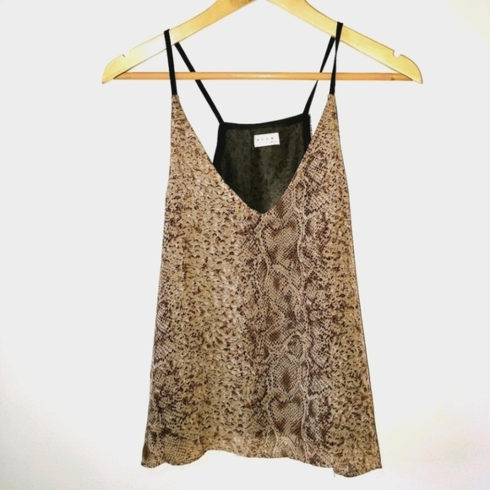BlVD spaghetti straps snake print top small